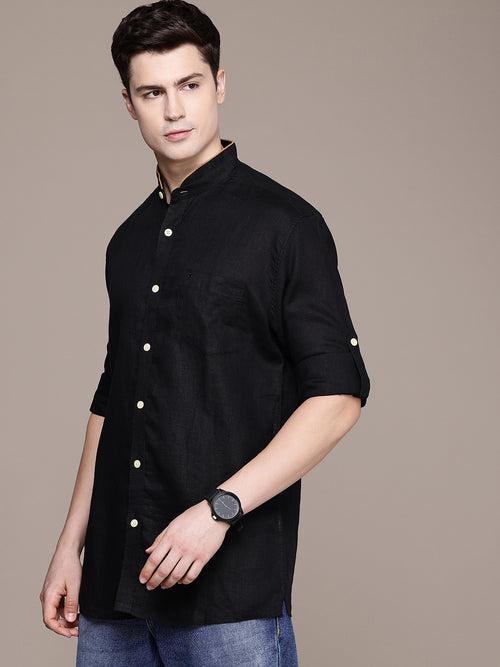 Black Solid Opaque Casual shirt