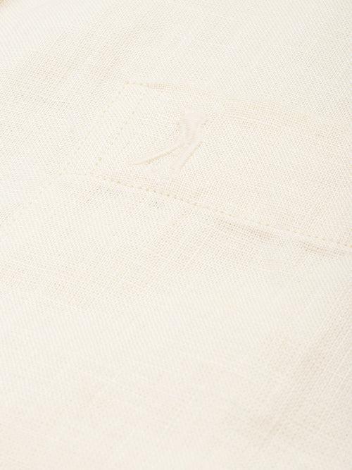 Ivory  Solid Linen Shirt