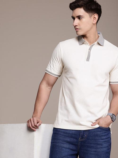 White Polo Collar T-shirt