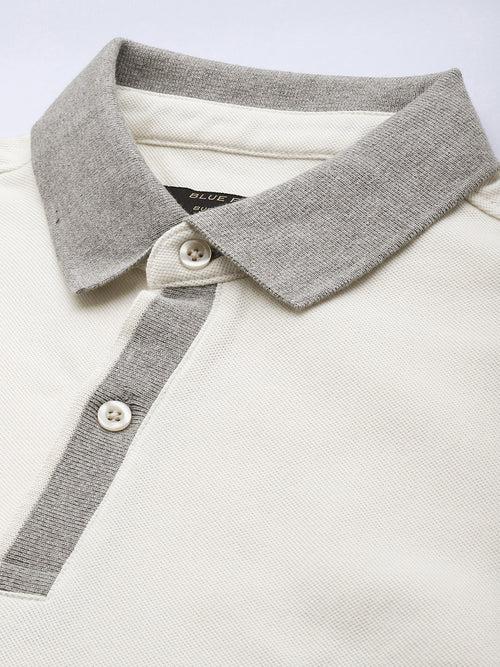 White Polo Collar T-shirt