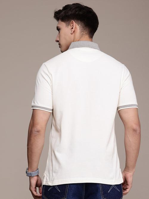 White Polo Collar T-shirt