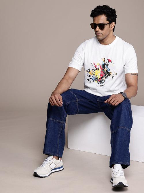 White Graphic Printed T-shirt