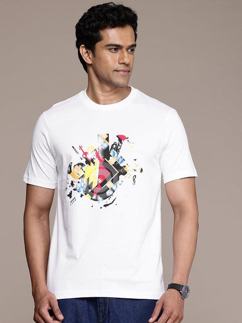 White Graphic Printed T-shirt