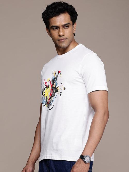 White Graphic Printed T-shirt