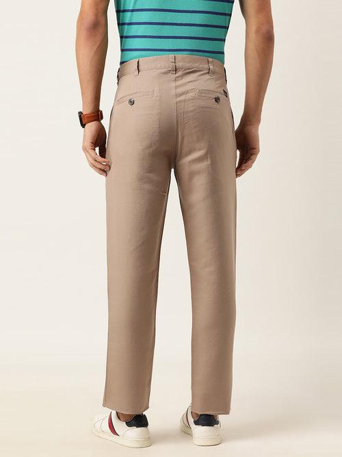 Beige Regular Fit Trouser