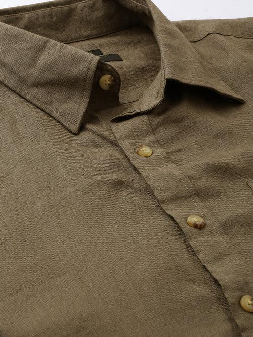 Oregano Half Sleeves Linen Shirt