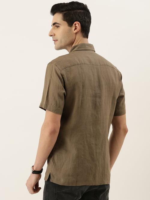 Oregano Half Sleeves Linen Shirt