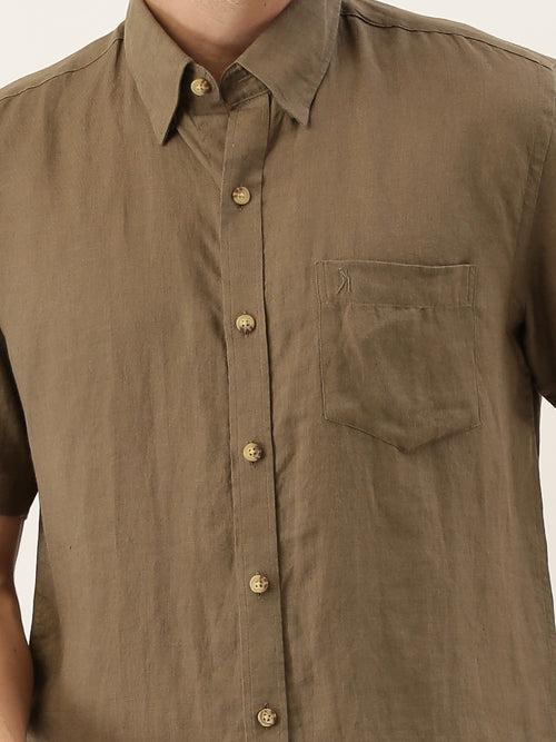 Oregano Half Sleeves Linen Shirt