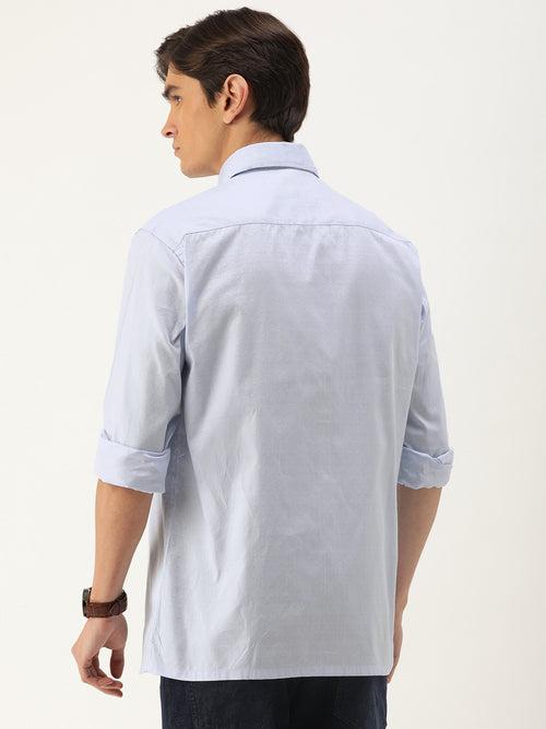 Light Blue Grey Full Sleeve Shirt