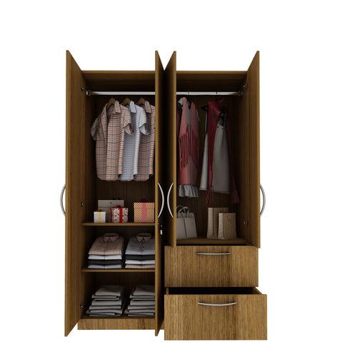 Cortina 4 Door Wardrobe - Exotic Teak