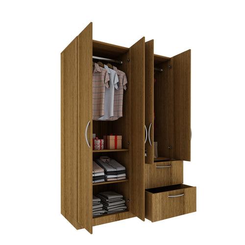 Cortina 4 Door Wardrobe - Exotic Teak