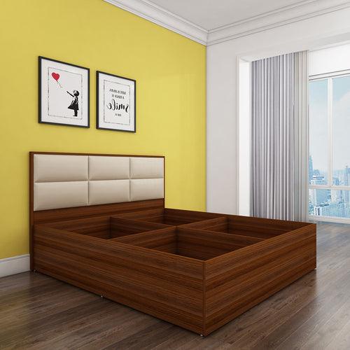 Titan Upholstered Queen Bed - Walnut