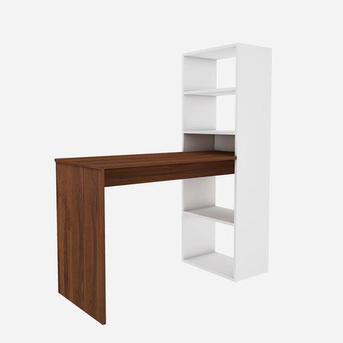 EBONY STUDY TABLE - WALNUT & FROSTY WHITE