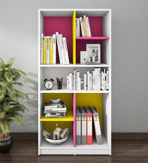 Lapis Bookcase - Frosty White, Pink & Yellow