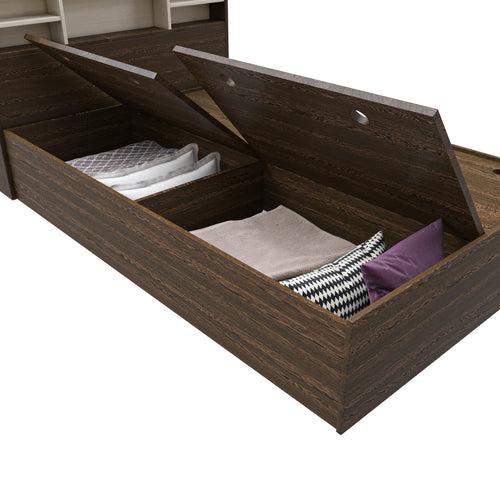 Zencozy Single Large Bed - Wenge & Beige