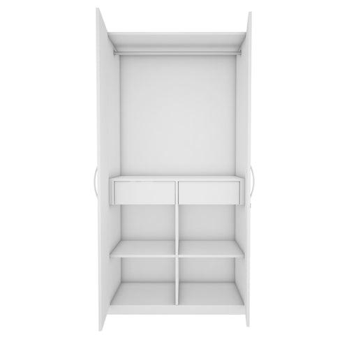 Flora 2 Door Wardrobe - Frosty White