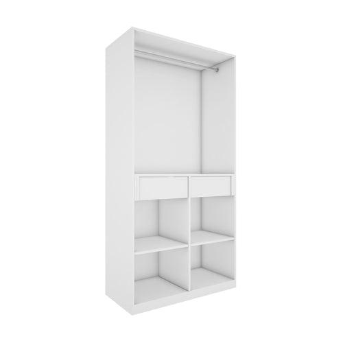 Flora 2 Door Wardrobe - Frosty White