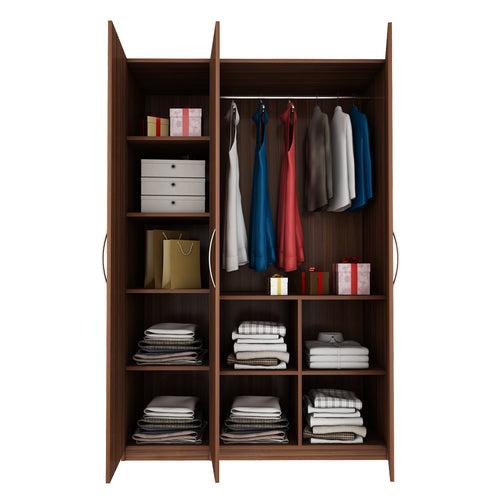 Armeria 3 Door wardrobe - Walnut