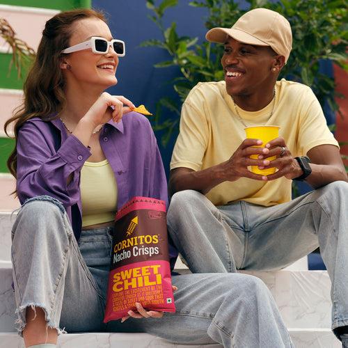 Cornitos Nacho Chips Cheese & Sweet Chili Munch on the Crunch 2 Pack Combo