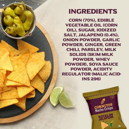 Cornitos Nacho Chips, Sizzlin Jalapeno, 30g X 10 Pack Combo