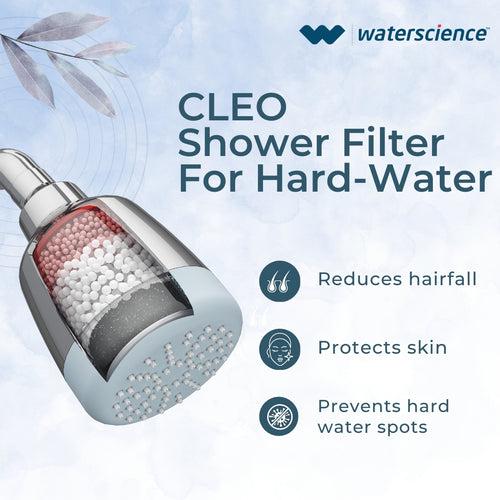 CLEO Shower Filter for Hard Water - Single Flow + AERA Flexi Kitchen Tap extender