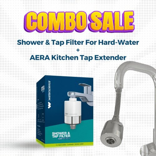 COMBO: CLEO Shower & Tap Filter + AERA Kitchen Tap Extender