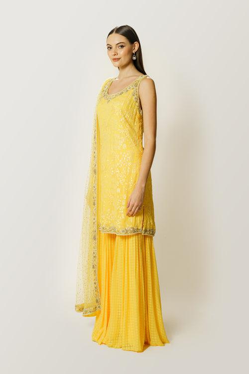 AYAT LEMON YELLOW KURTA SET