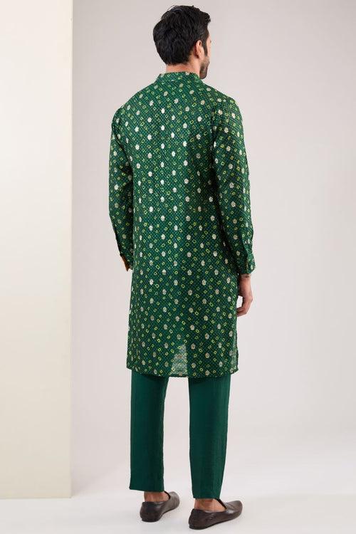 EMERALD GREEN KURTA WITH PANTS