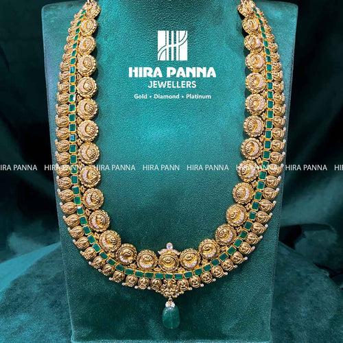 Antique Mango Emerald & Lakshmi Devi Haram