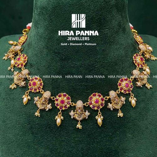 Antique Venkateshwara  & Ruby Neckwear