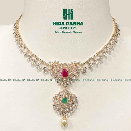 Open Setting Ruby & Emerald Diamond Neckwear