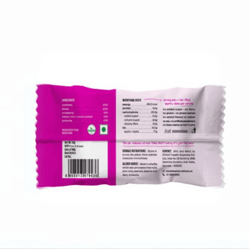 Whole Truth Cocoa Cranberry Fudge Energy Bar