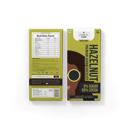 A diabetic chef Sugar-Free Hazelnut Premium Dark Chocolate