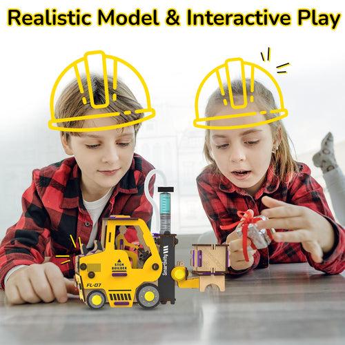 Hydraulic Forklift | 6 - 14 years | DIY STEM Construction Toy