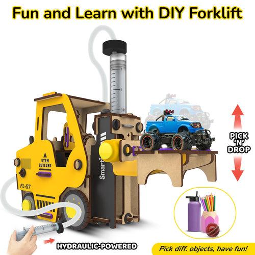 Hydraulic Forklift | 6 - 14 years | DIY STEM Construction Toy