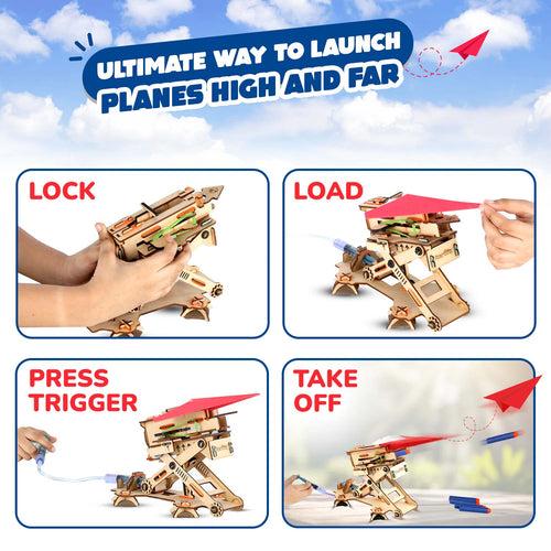 Hydraulic Plane Launcher | 6-10 years | DIY STEM Construction Toy