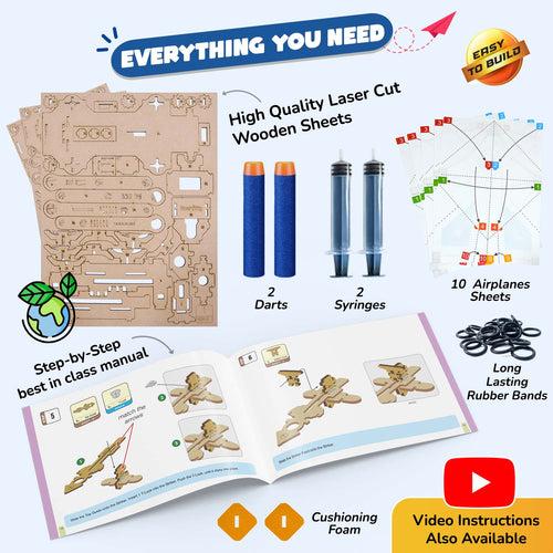 Hydraulic Plane Launcher | 6-10 years | DIY STEM Construction Toy