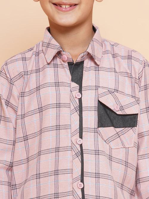 Kids Pink Shirt and Jeans Clothing Set For Boys