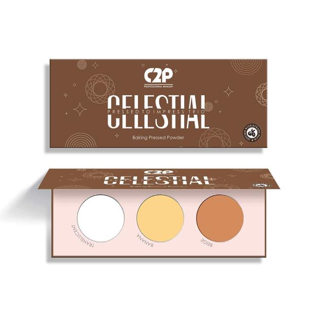 CELESTIAL PRESSED TO IMPRESS TRIO FACE PALETTE (BEIGE, BANANA, TRANSLUCENT) (12g)