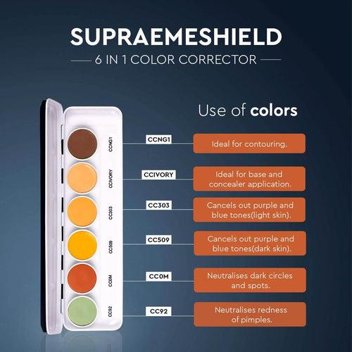 ULTRA HD COVER AND CONCEAL SUPRAEMESHIELD PALETTE 6 IN 1