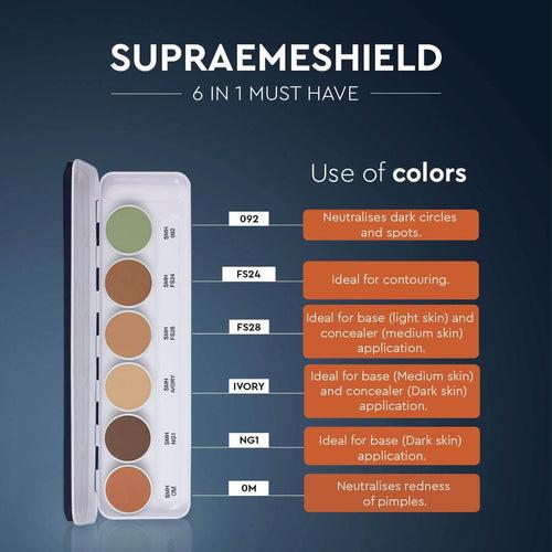 ULTRA HD COVER AND CONCEAL SUPRAEMESHIELD PALETTE 6 IN 1