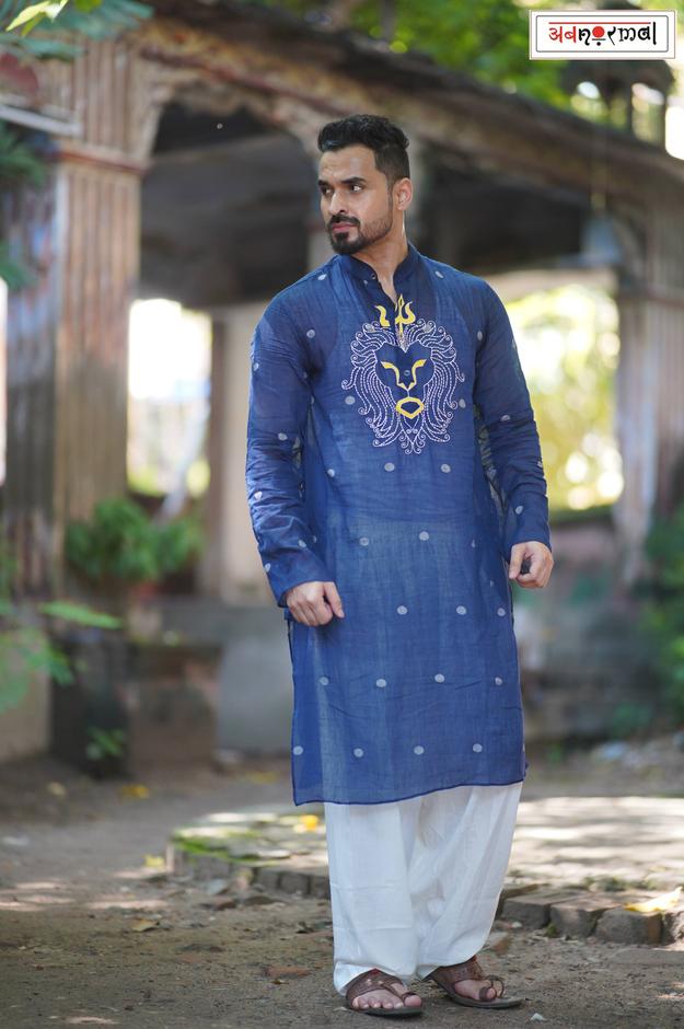 SINGHAM - JAMDANI LONG KURTA