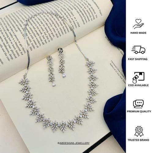 Exclusive Silver Plated American Diamond  Necklace Combo