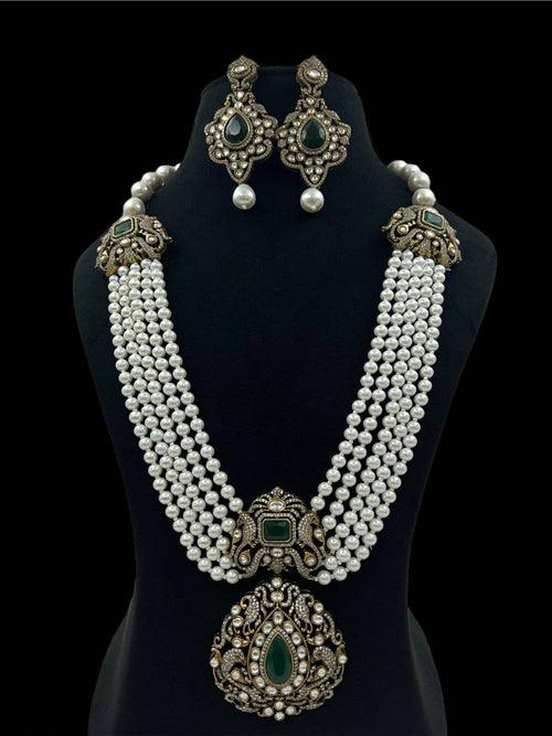 Sabyasachi Inpsired Victorian Peacock Pearl Necklace