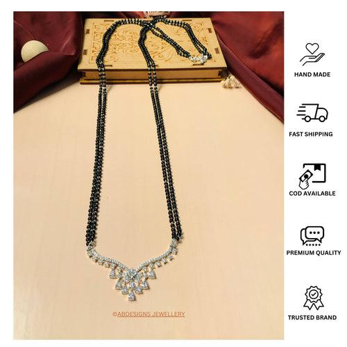 Enchanting High Quality Floral Silver Plated Mangalsutra