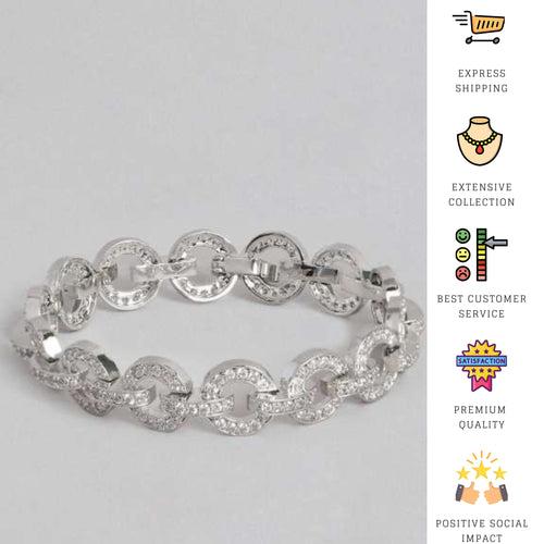 Elegant High Quality Silver Cz Bracelet