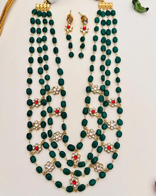 Polki Kundan Floral Inspired Necklace Set