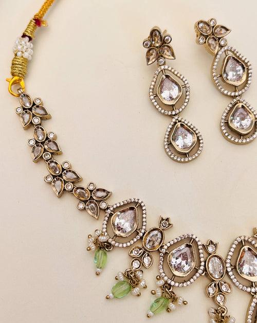 High-Quality Polki Gold Plated Chocker Necklace