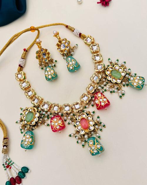 High-Quality Gold Plated Kundan Studded Choker Necklace