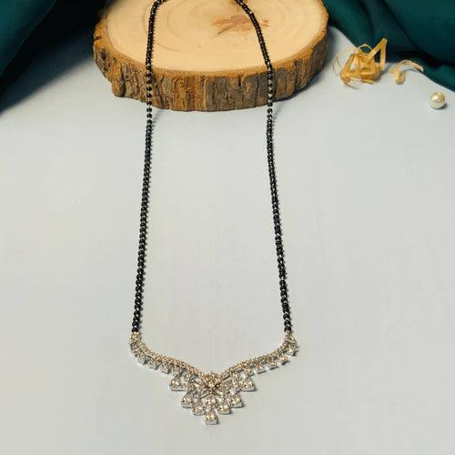 Enchanting Floral Silver Plated Mangalsutra
